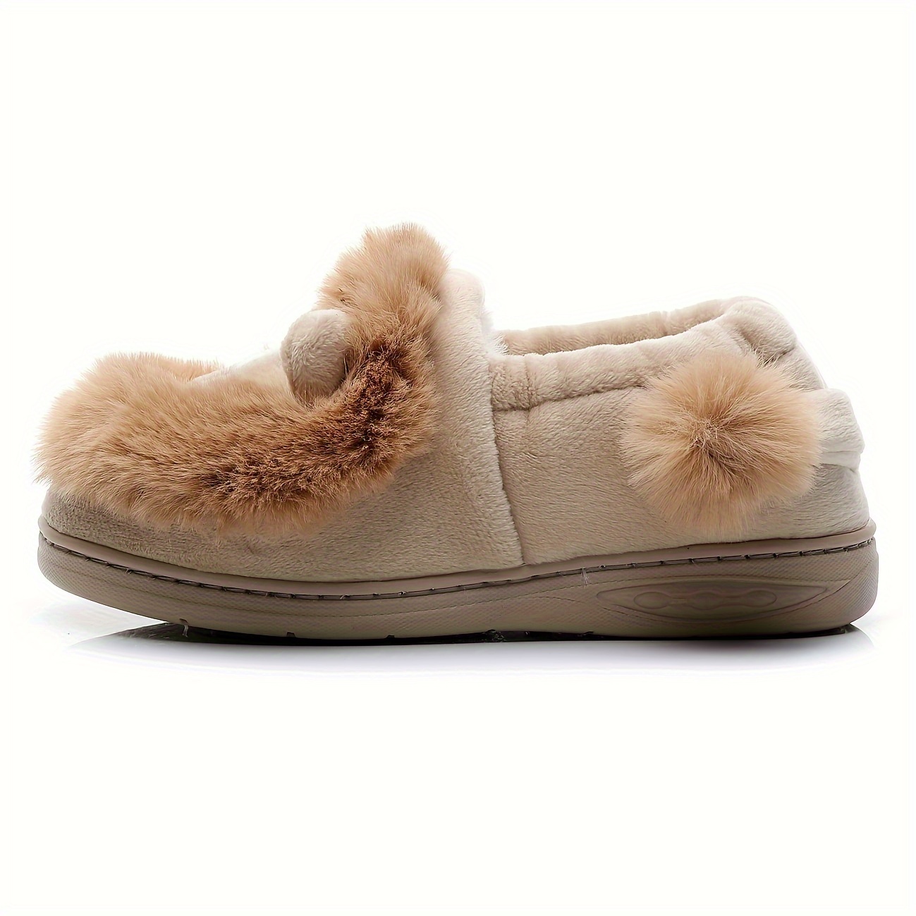 cute cartoon slip on home shoes for boys girls fleece indoor shoes for autumn and winter details 4