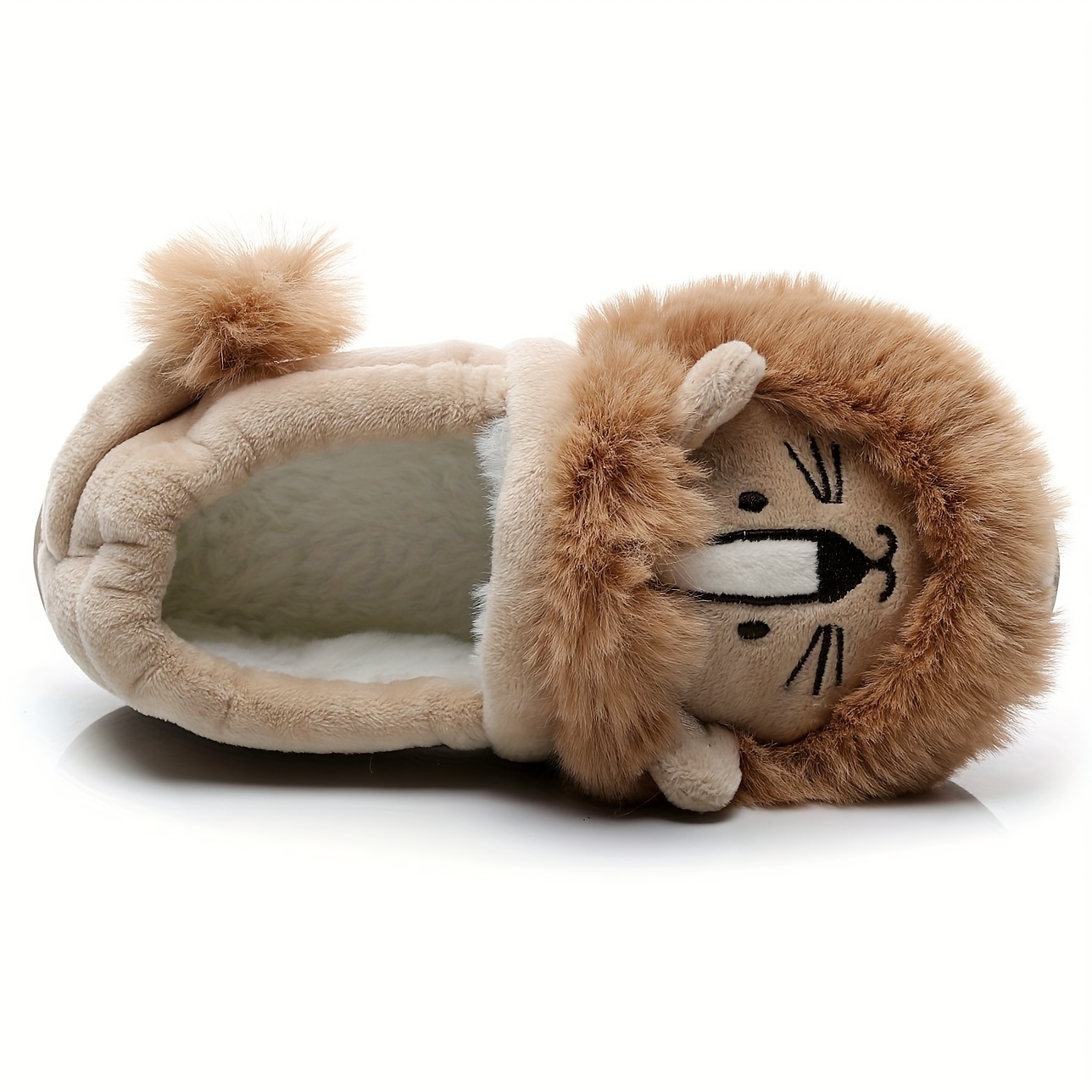 cute cartoon slip on home shoes for boys girls fleece indoor shoes for autumn and winter details 5