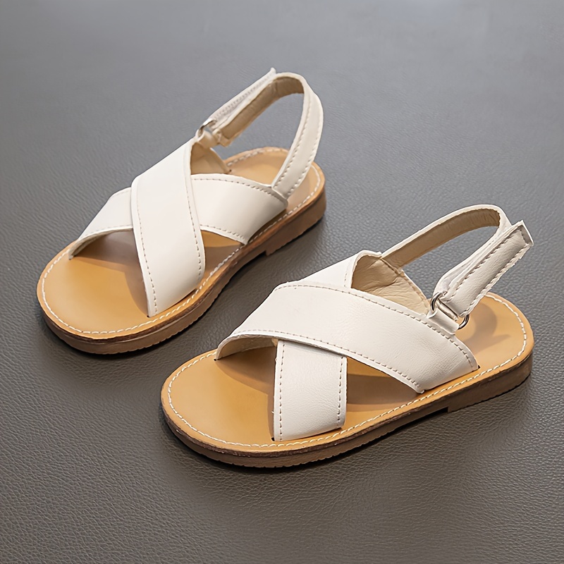 trendy solid color open toe sandals for boys breathable lightweight non slip sandals for indoor outdoor beach summer details 6