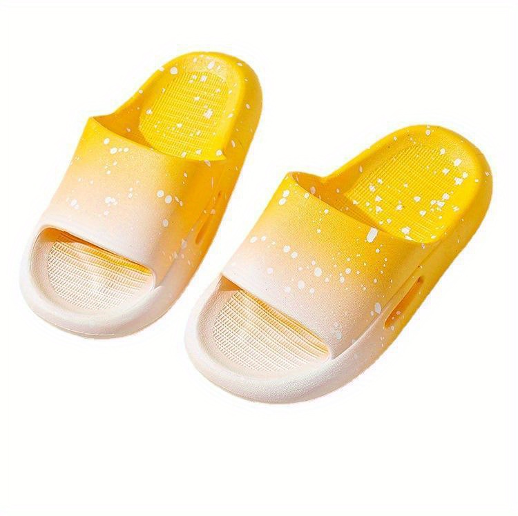 toddler boys trendy gradient open toe slip on platform slides soft sole anti slip house slippers details 4