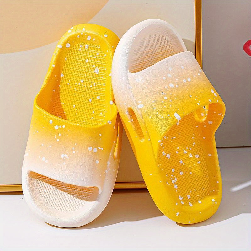 toddler boys trendy gradient open toe slip on platform slides soft sole anti slip house slippers details 5