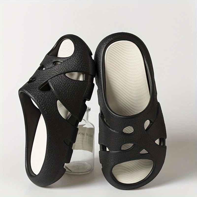 trendy comfortable open toe slippers for boys breathable non slip soft sole slippers for indoor outdoor beach details 5