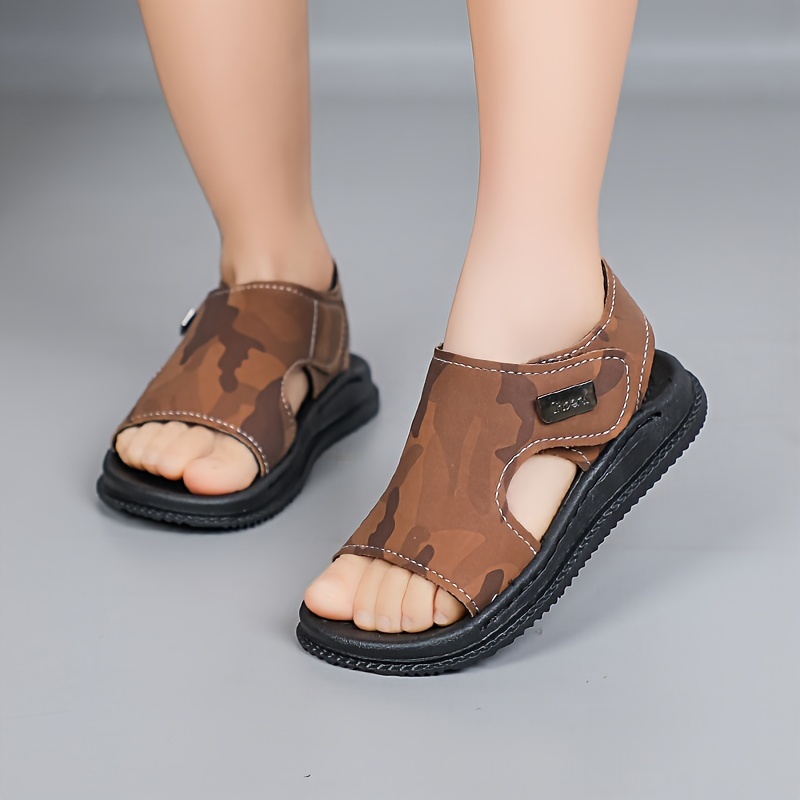 trendy comfortable open toe sandals for boys breathable lightweight sandals for indoor outdoor beach details 2