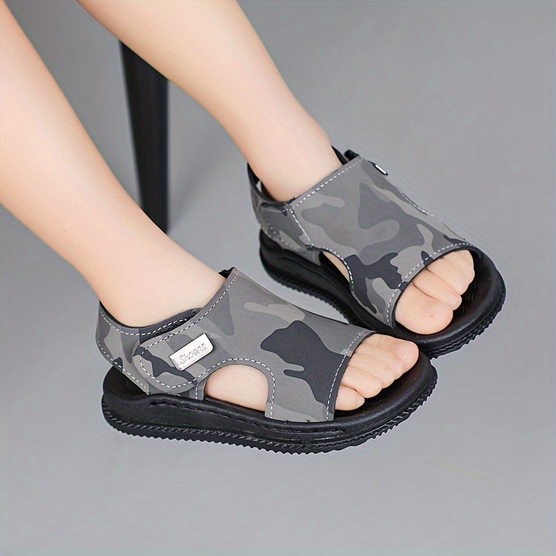 trendy comfortable open toe sandals for boys breathable lightweight sandals for indoor outdoor beach details 3