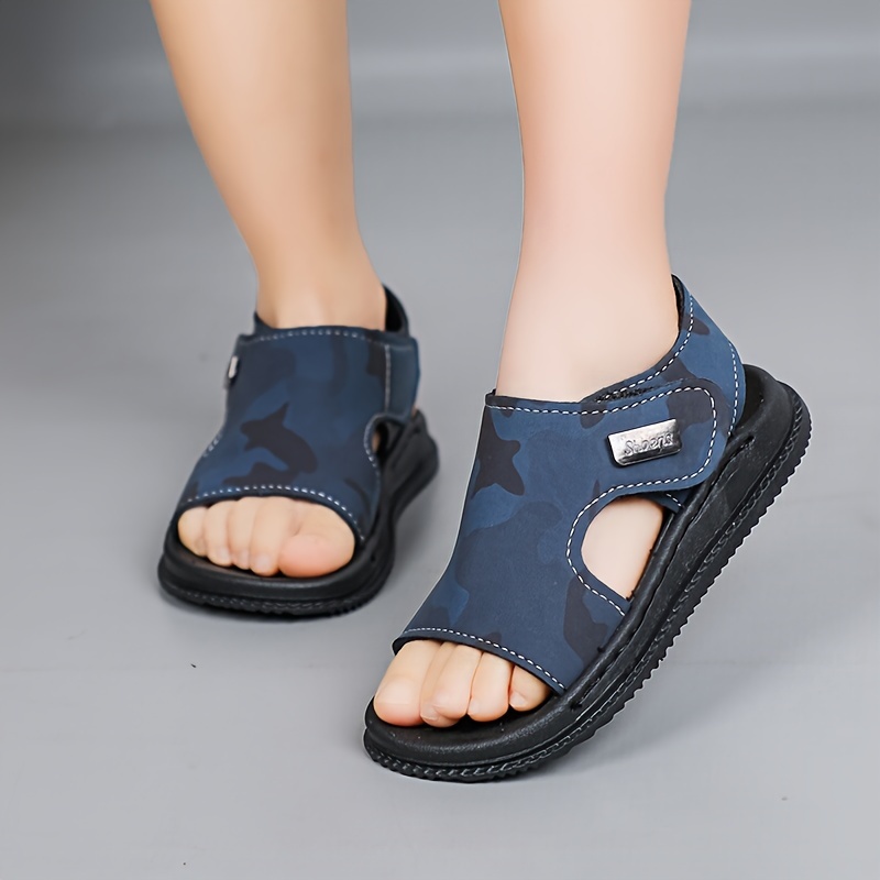 trendy comfortable open toe sandals for boys breathable lightweight sandals for indoor outdoor beach details 6