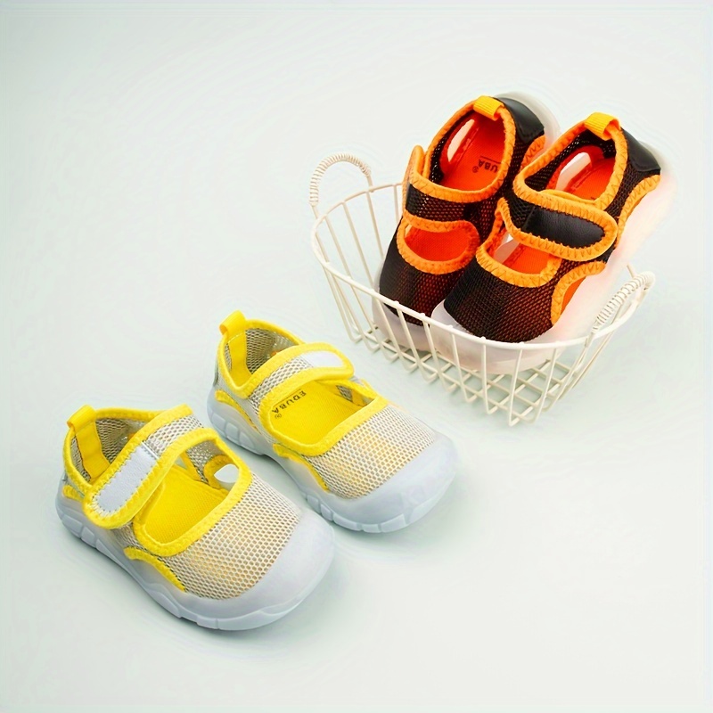 strap kids mesh sneakers low top breathable and details 2